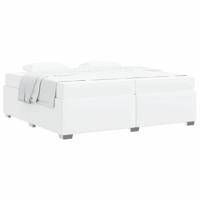 Bedframe Wit 200 x 200 cm Kunstleer - thumbnail