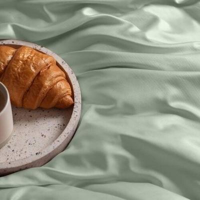 Dommelin Dommelin Laken Uni Satijn 300TC 551 Spargroen 160x270 cm