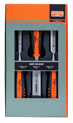 Bahco Hand Steekbeitelset 3-delig - 424P-S3-EUR Bahco Hand Steekbeitelset 3-delig - 424P-S3-EUR