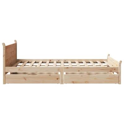 Bedframe zonder matras massief grenenhout 120x200 cm