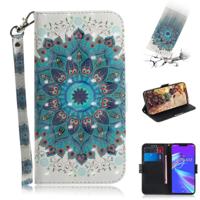 3D gekleurde tekening Peacock krans patroon horizontale Flip lederen case voor ASUS Zenfone Max (m2) ZB633KL met houder & kaartsleuven & portemonnee - thumbnail