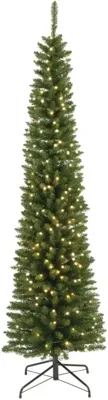 Everlands Pencil pine grote verlichte kunstkerstboom groen 210cm, 280 lampjes