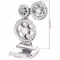 VidaXL Boekensteunen 2 pcs zilver 10 x 10 x 22 cm aluminium - thumbnail