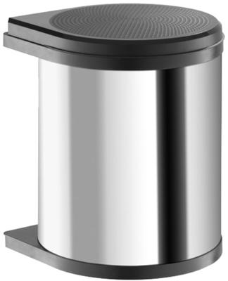 Hailo Mono afvalemmer rvs/zwart