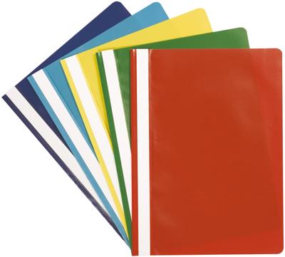 Q-CONNECT snelhechtmap, A4, geassorteerde kleuren, A4, pak van 5 stuks