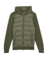 Lyle & Scott winter hybrid hoodie jongens - donker groen - thumbnail