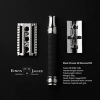 Edwin Jagger Razors Double Edge Safety 3D Diamond Handle Black & Chrome Plated Ref.DE3DBC15BL 1Stuks - thumbnail