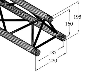 ALUTRUSS DECOLOCK DQ3-S2000 3-way Cross Beam bk