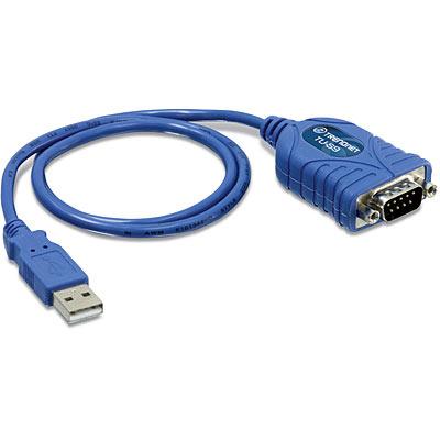 TRENDnet TU-S9 USB naar seriële converter, USB 1.1 naar RS-232 male (9-pin) DB9 seriële kabel, Prolific Chipset, Windows 10/8.1/8/7, Mac OS X 10.6 en later, 60 cm