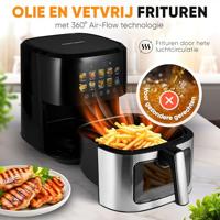 ProfiCook PC-FR 1286 H friteuse Enkel 6,5 l Vrijstaand 1700 W Heteluchtfriteuse Zwart, Roestvrijstaal - thumbnail
