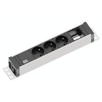 Bachmann 922.0231 Stekkerdoos Aluminium, Zwart Randaarde stekker 1 stuk(s) - thumbnail