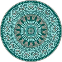 Blommie's lifestyle Buitenkleed rond d180cm turquoise - thumbnail
