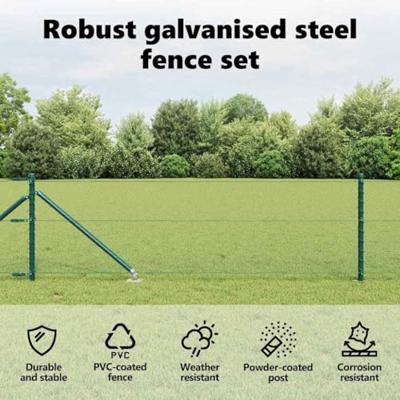 VidaXL Afrasteringspaal groen 25 x 0,6 m (13 mm gaas) staal en pvc