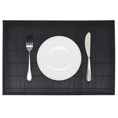 VidaXL 6 placemats bamboe 30 x 45 cm zwart VidaXL 6 placemats bamboe 30 x 45 cm zwart