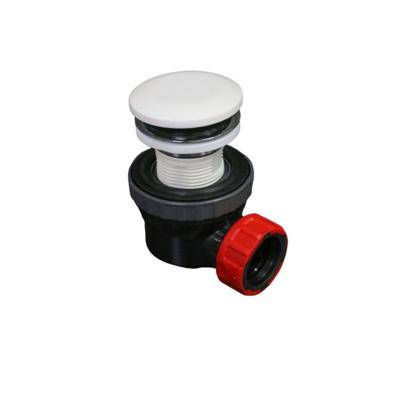 Zaro ruimtebesparende sifon met solid surface clickwaste mat wit Zaro ruimtebesparende sifon met solid surface clickwaste mat wit