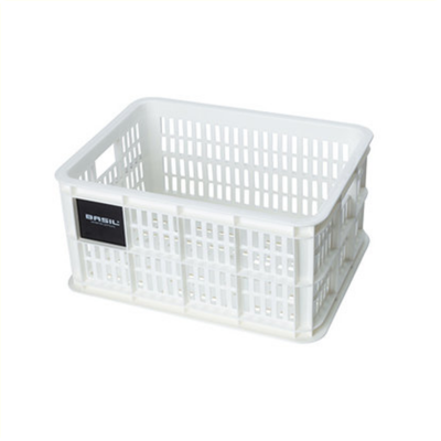 Gerecyclede fietskrat Basil Crate S 17.5 liter 29 x 39 x 20 cm - bright white