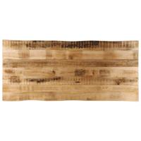 Tafelblad met natuurlijke rand 140x60x2,5 cm massief mangohout - thumbnail