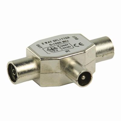 Coaxsplitter | IEC (Coax) Male - 2x IEC (Coax) Female | Metaal