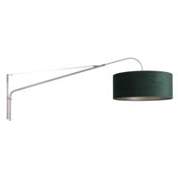 Steinhauer WandlampElegant Classy 50cm RVS met groen velourse kap - 8130ST - thumbnail