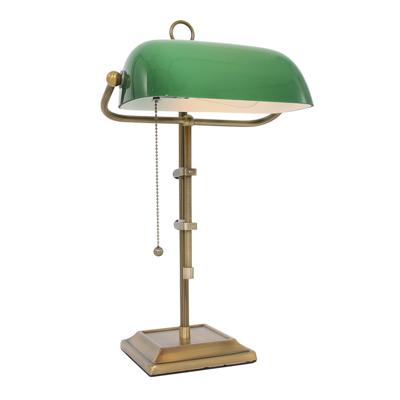Steinhauer BankierslampAncilla goud met groen - 7961BR