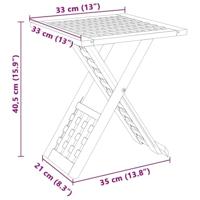 Salontafel Bruin 33 x 33 x 40.5 cm Massief walnotenhout - thumbnail