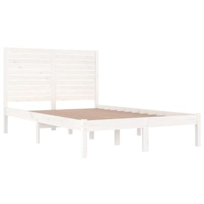 Bedframe massief hout wit 135x190 cm - thumbnail