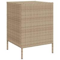 Tuinkast 55x59x80 cm poly rattan beige - thumbnail