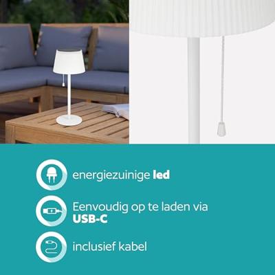 Eglo TafellampScordiano wit met solar - 901901