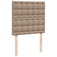 Boxspring met matras kunstleer cappuccinokleurig 100x200 cm - thumbnail