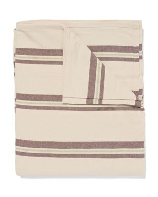 HEMA Tafelkleed 140x240cm katoen strepen bruin (bruin)