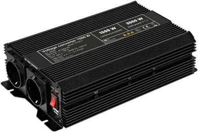 Goobay SPW IT Omvormer 1500 W 12 V/DC - 230 V/AC, 5 V/DC Goobay SPW IT Omvormer 1500 W 12 V/DC - 230 V/AC, 5 V/DC