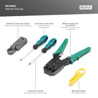 Digitus DN-94027 Netwerkgereedschapset Geschikt voor: CAT 5e, CAT 6, CAT 7 - thumbnail