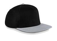 Beechfield CB660 Original Flat Peak Snapback Cap - Black/Grey - One Size - thumbnail