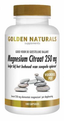 Golden Naturals Magnesium Citraat 250mg Capsules Golden Naturals Magnesium Citraat 250mg Capsules
