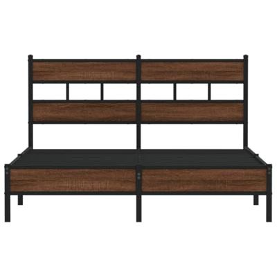 Bedframe zonder matras bewerkt hout bruin eikenkleur 140x190 cm