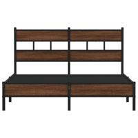 Bedframe zonder matras bewerkt hout bruin eikenkleur 140x190 cm - thumbnail
