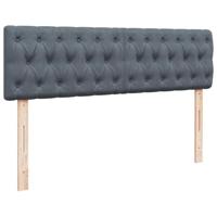 Ottoman bed met matras en LED's 140x190cm fluweel donkergrijs - thumbnail