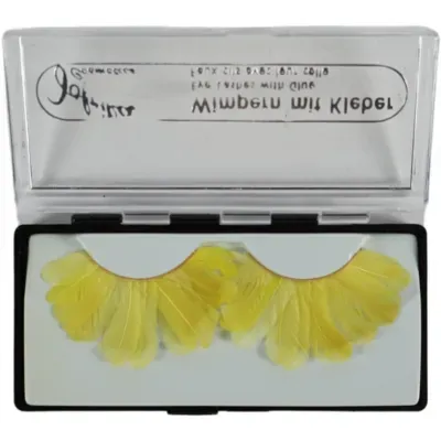 Jofrika cosmetics kunstwimpers veren geel 9,5 cm b-keus ve500 | 50 stuks