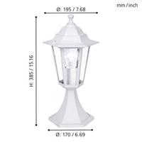 Eglo Staande sokkellampLaterna 5 40cm wit - 22466 - thumbnail