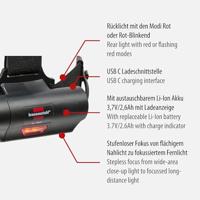 Brennenstuhl KL 251 AF Hoofdlamp werkt op een accu 250 lm - thumbnail