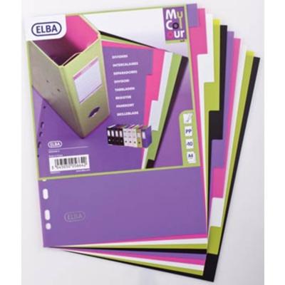OXFORD MyColour tabbladen, formaat A4, uit gekleurde PP, 11-gaatsperforatie, 10 tabs OXFORD MyColour tabbladen, formaat A4, uit gekleurde PP, 11-gaatsperforatie, 10 tabs