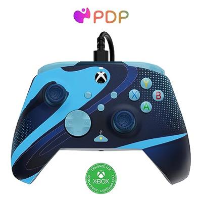 PDP Gaming Rematch Wired Controller - Blue Tide Glow in the Dark PDP Gaming Rematch Wired Controller - Blue Tide Glow in the Dark