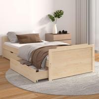 Bedframe met lades massief grenenhout 90x200 cm - thumbnail