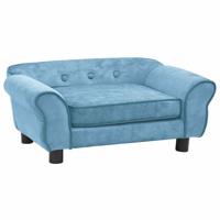 VidaXL Hondenbank 72x45x30 cm pluche turquoise - thumbnail
