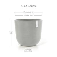 Ecopots Oslo kunststof bloempot Wit/Grijs - Ø 42,8 cm - thumbnail