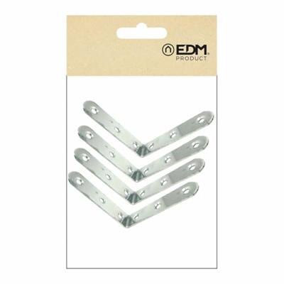 Hoeksteun EDM 86093 an24 Roestvrij staal 8 x 8 x 1,9 cm 4 Stuks Hoeksteun EDM 86093 an24 Roestvrij staal 8 x 8 x 1,9 cm 4 Stuks
