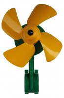 Lena windmolen junior 11 cm geel/groen - thumbnail