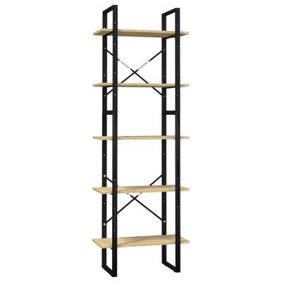 Boekenkast met 5 schappen 60x30x175 cm massief grenenhout - thumbnail