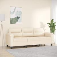 Driezitsbank 180 cm microvezelstof beige - thumbnail