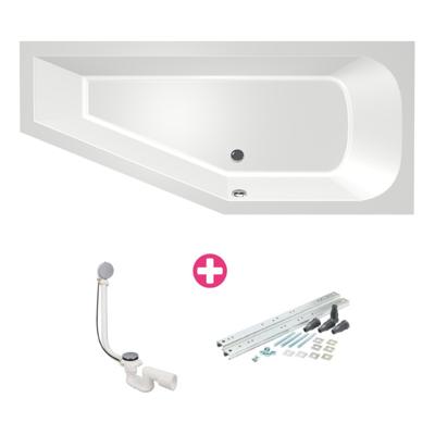 Hoekbad Xenz Lagoon Compact 170x75x45 cm Rechts Wit